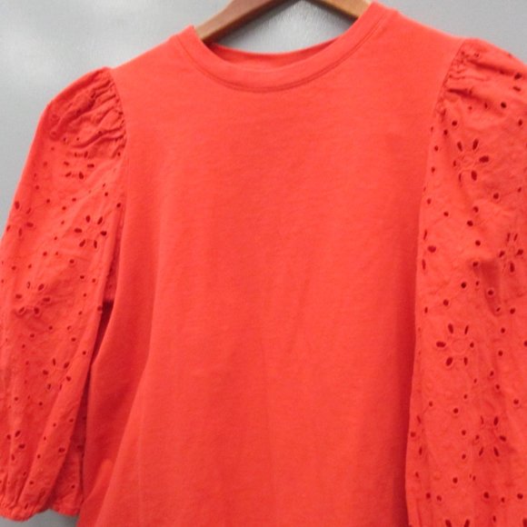 A New Day Women's Blouse Size M Red Color 3/4 Designer Sleeve Women's Blouse Top - Picture 4 of 9
